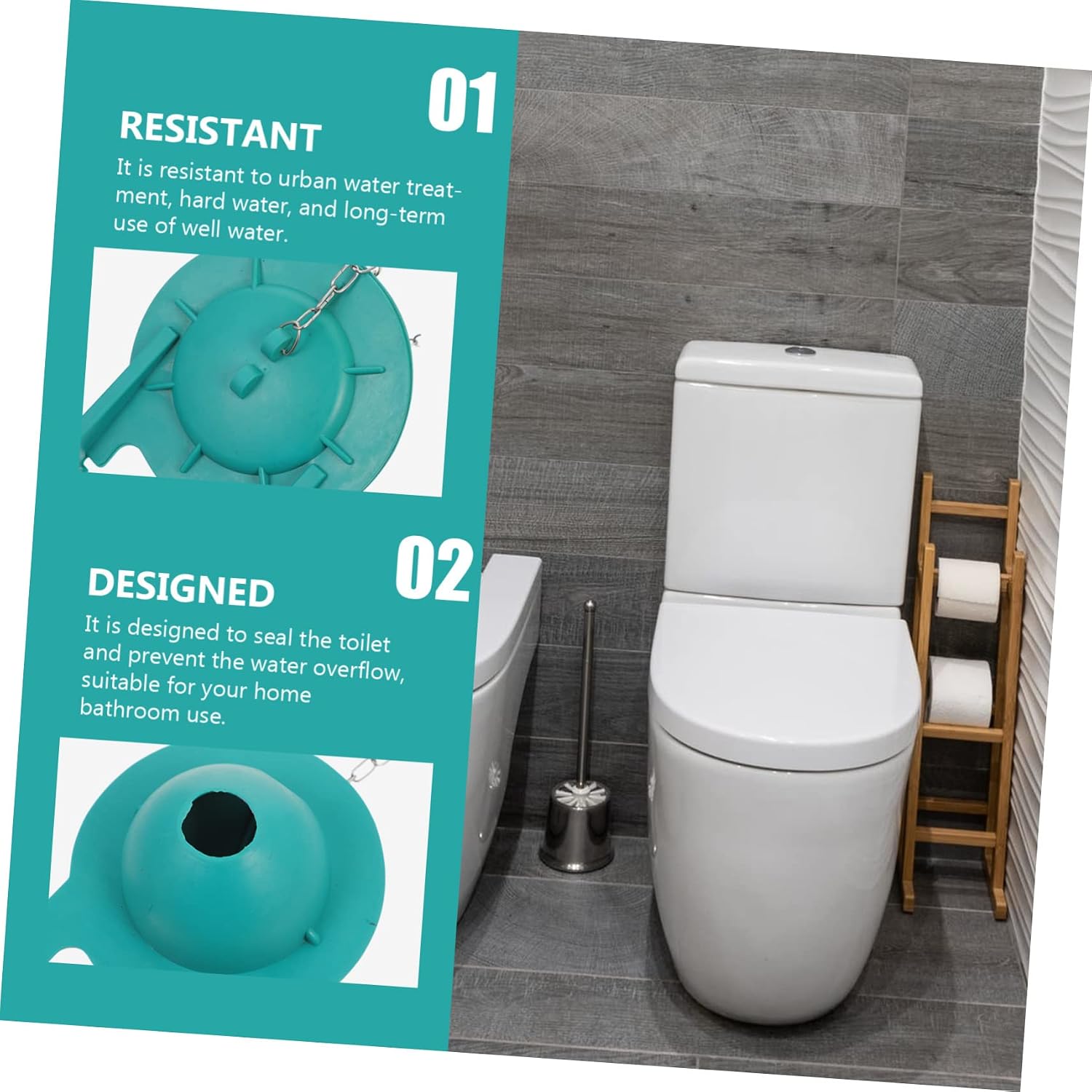 2pcs Toilet Flapper for Water Saving Durable Rubber Flap Drain Valve Reliable Bathroom Accessory for Use