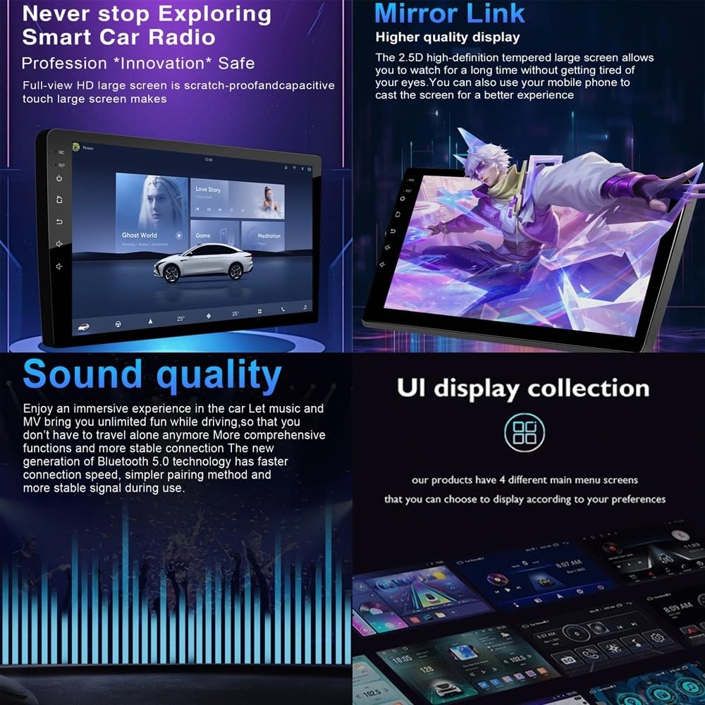 Touch Screen Radio Stereo Auto 2 Din per Peugeot 301 Citroen Elysee 2013-2018 Wireless Carplay Android Auto Stereo Bluetooth Ips con Pantalla Táctil con Gps, 4 Nucleo 2G+32G