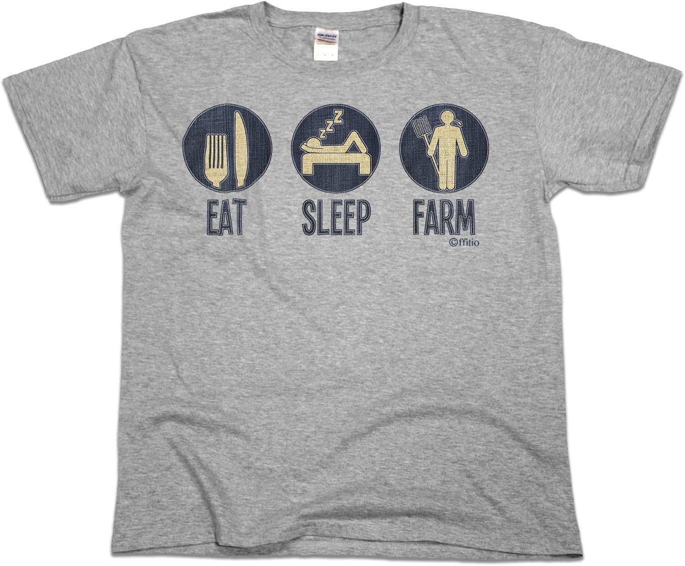 Eat Sleep Farm Mens Farmer Gift T-Shirt