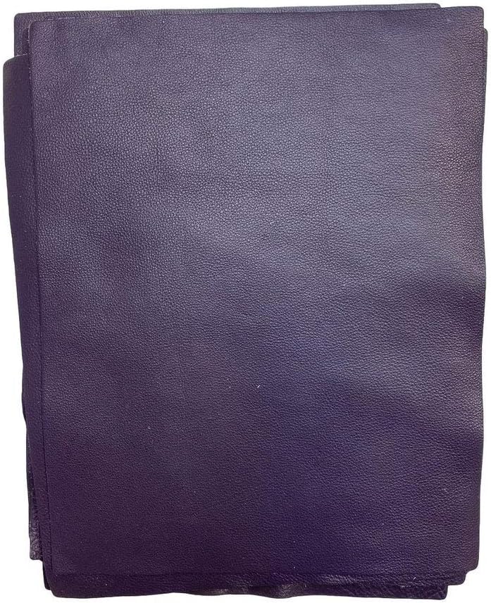 Natural Grain Cow Leather: 8.5'' x 11'' Pre Cut Leather Pieces (Cognac, 1 Piece)