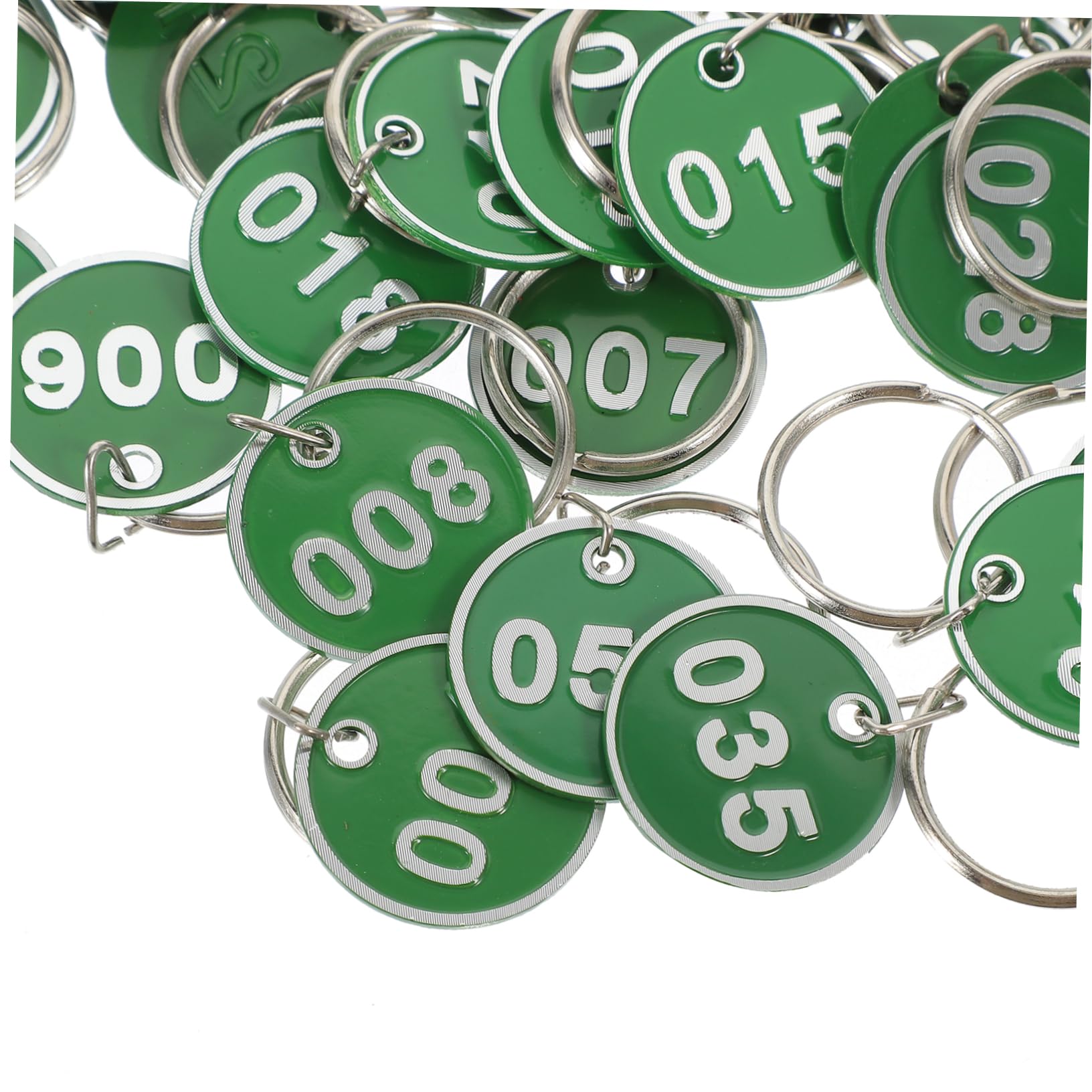Etichette Numerate in Lega di Alluminio 100 Pezzi, Verdi