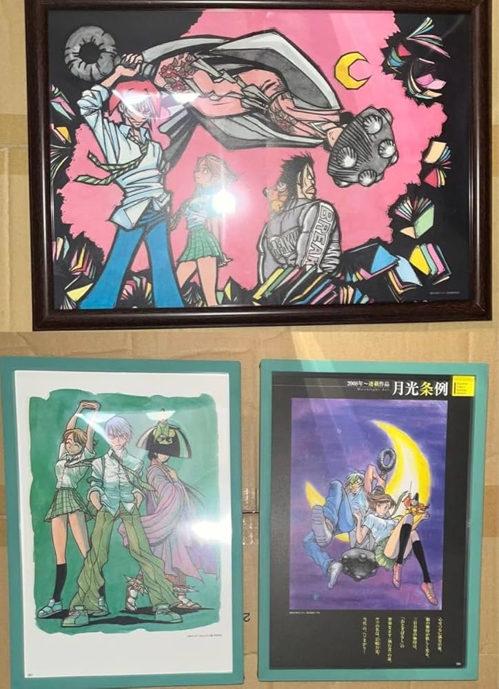 Amazon.co.jp: B4サイズ1枚B5サイズ2枚 月光条例 アートフレーム