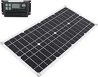 Vista 6 de Kit de panel solar, módulo fotovoltaico monocristalino totalmente impermeable de 250 W, kit de inicio de panel solar con controlador PWM de 10 A, 12