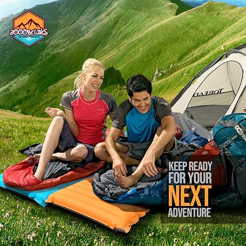 Miniatura 6 de ZOOOBELIVES Almohadilla de dormir inflable de extra grosor con bomba integrada colchón de camping más cómodo para mochileros viajes en coche y