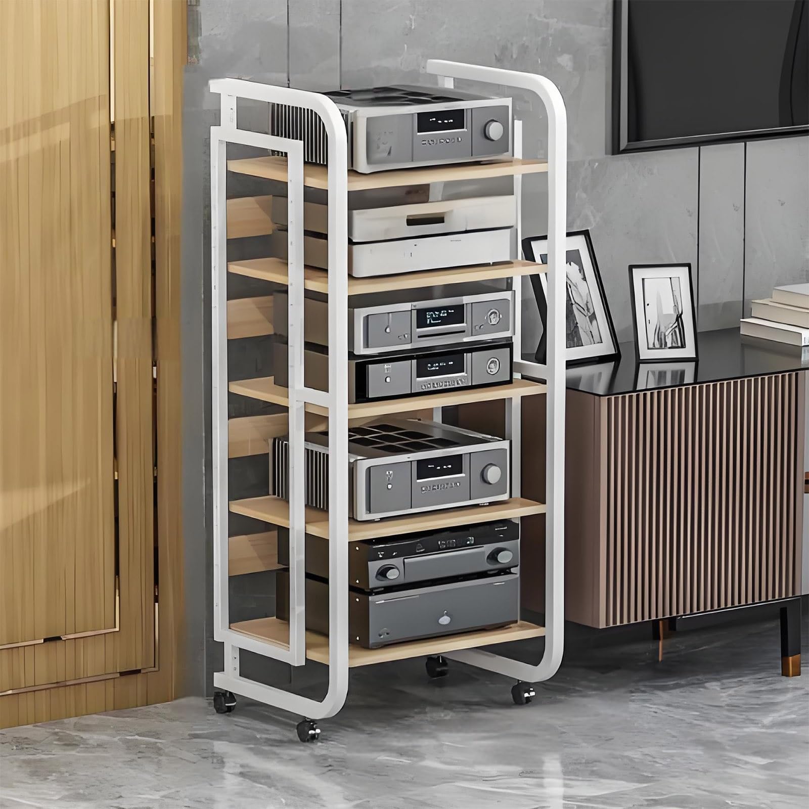 Rack para torres de video AdjustabAV: solucione el desorden de su contenido multimedia