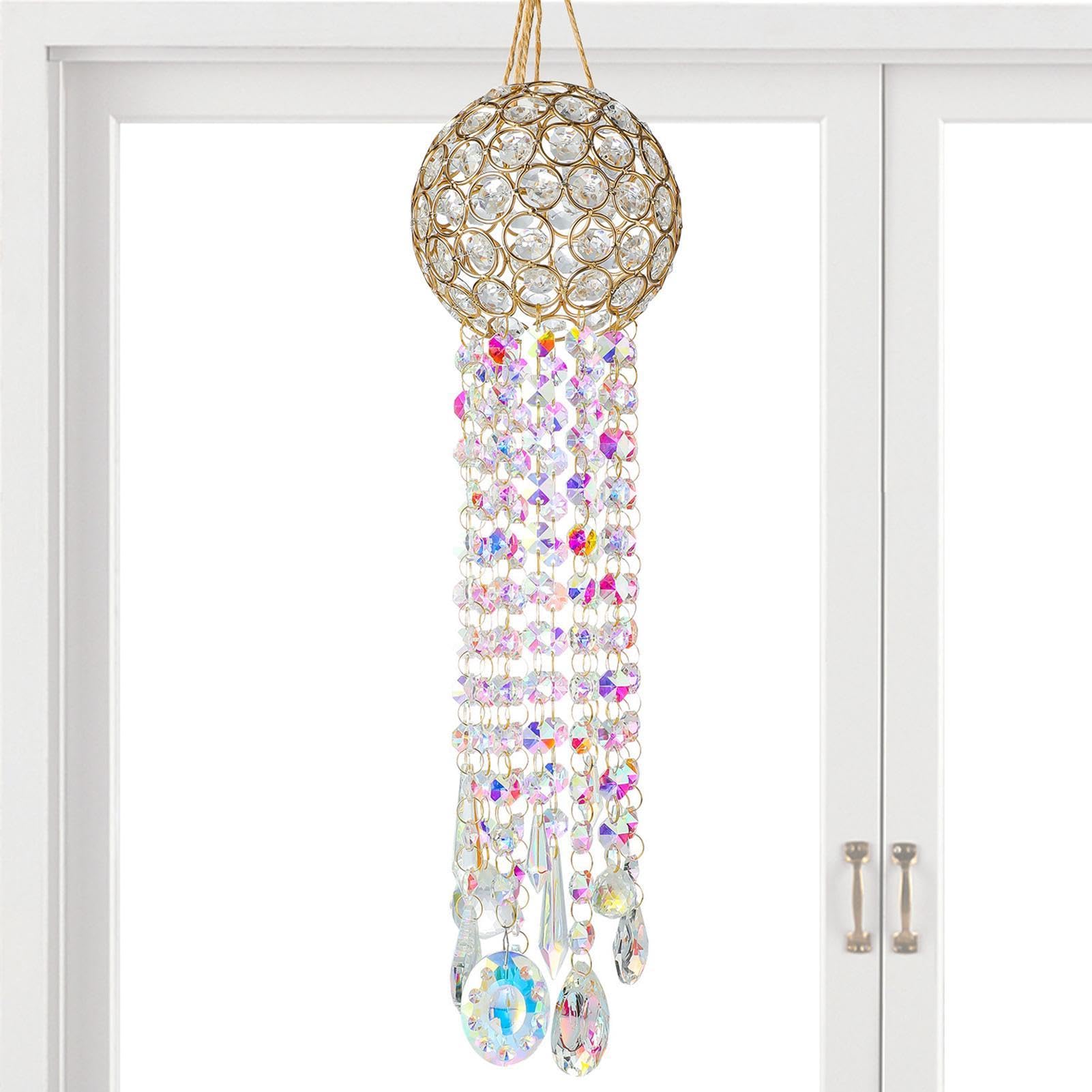 Carillons à vent suspendus, lustre attrape-lumière et ornement de fenêtre