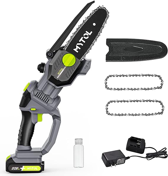 MYTOL Mini Chainsaw Cordless, 6Inch Chainsaw with ±45