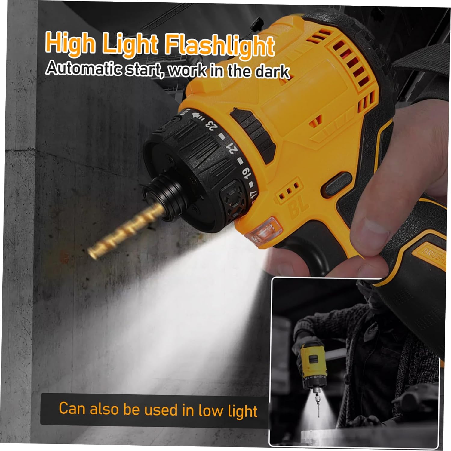 DOITOOL Wireless Electric Screwdriver 16.8v 1500rpm Power Tool with Rechargeable Design for Diy