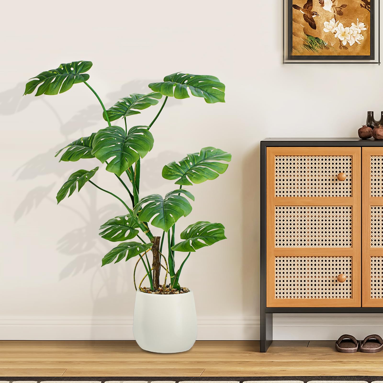 Amazon｜Keeplush【モンステラ 高さ120cm】フェイクグリーン 大型 観葉