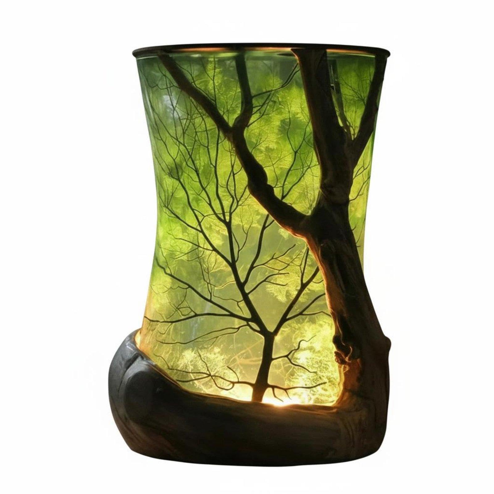 Mystical Woodland Lamp Artistic Design Tree Diorama Night Light Warm Glow Fantasy Copse Desk Lamp for Bedroom, Living Room, Office 9.5CM-image-15