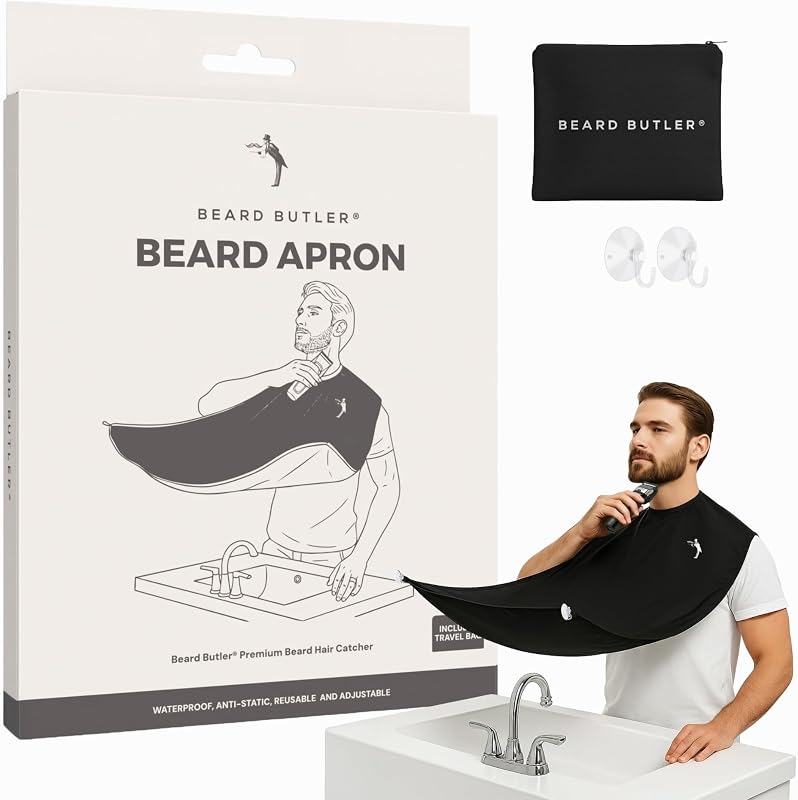 Avental para Barba Beard Butler com Ventosas e Estojo de Viagem