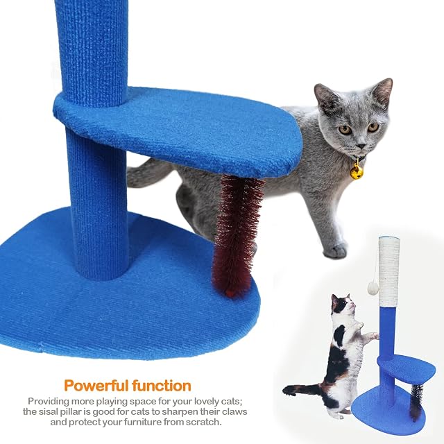Foto 5 de 6 de BPS Rascador Gato Juguete para Gatos con Juguete Bola Materiales Rugoso Accesorio Ideal para Afile Las Uñas…