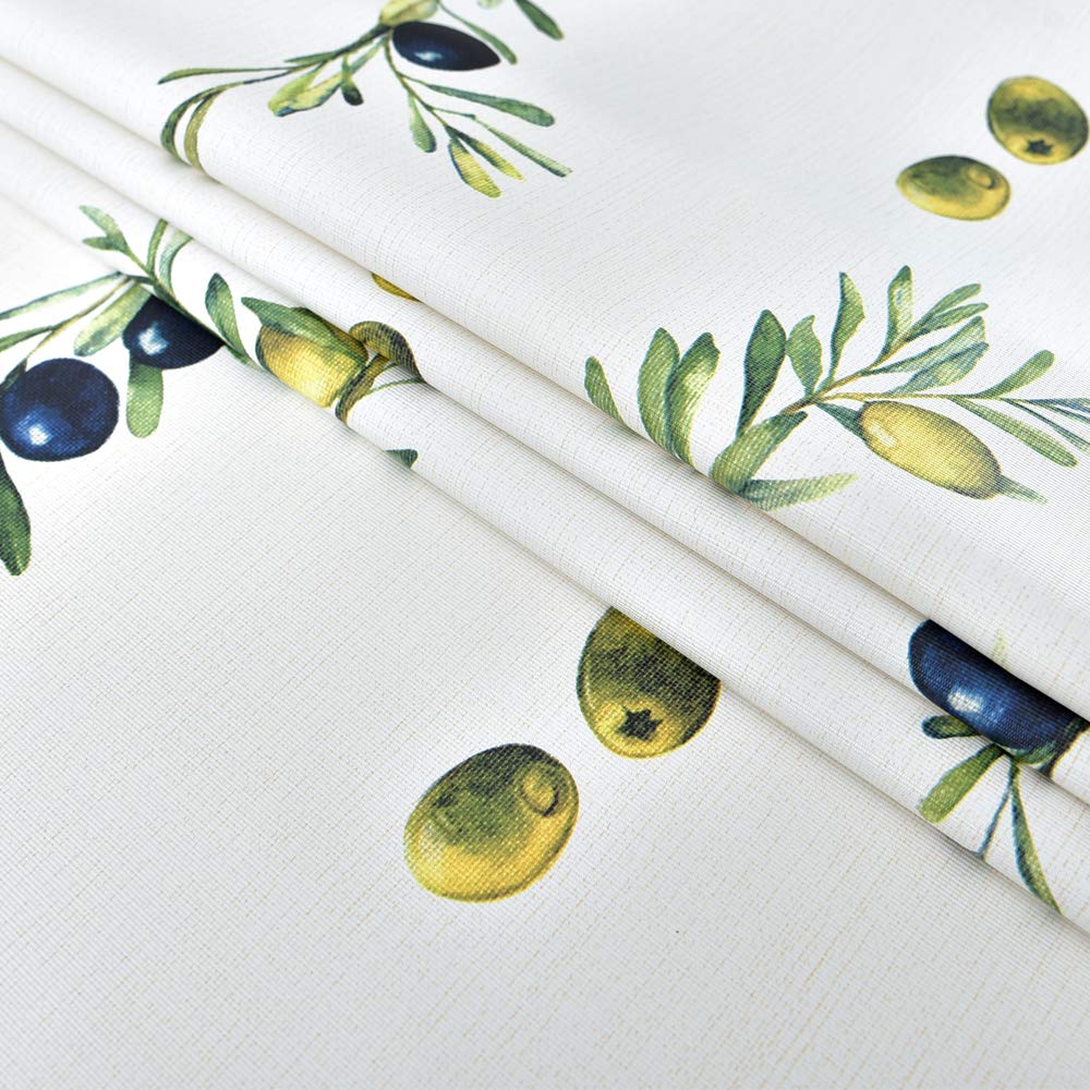 Nappe Rectangulaire Plastique, Nappe Plastique Toile Cirée Rectangulaire Nappe Boheme pour Décoration de Table à Manger de Cuisine (Le Citron, 185x137cm)