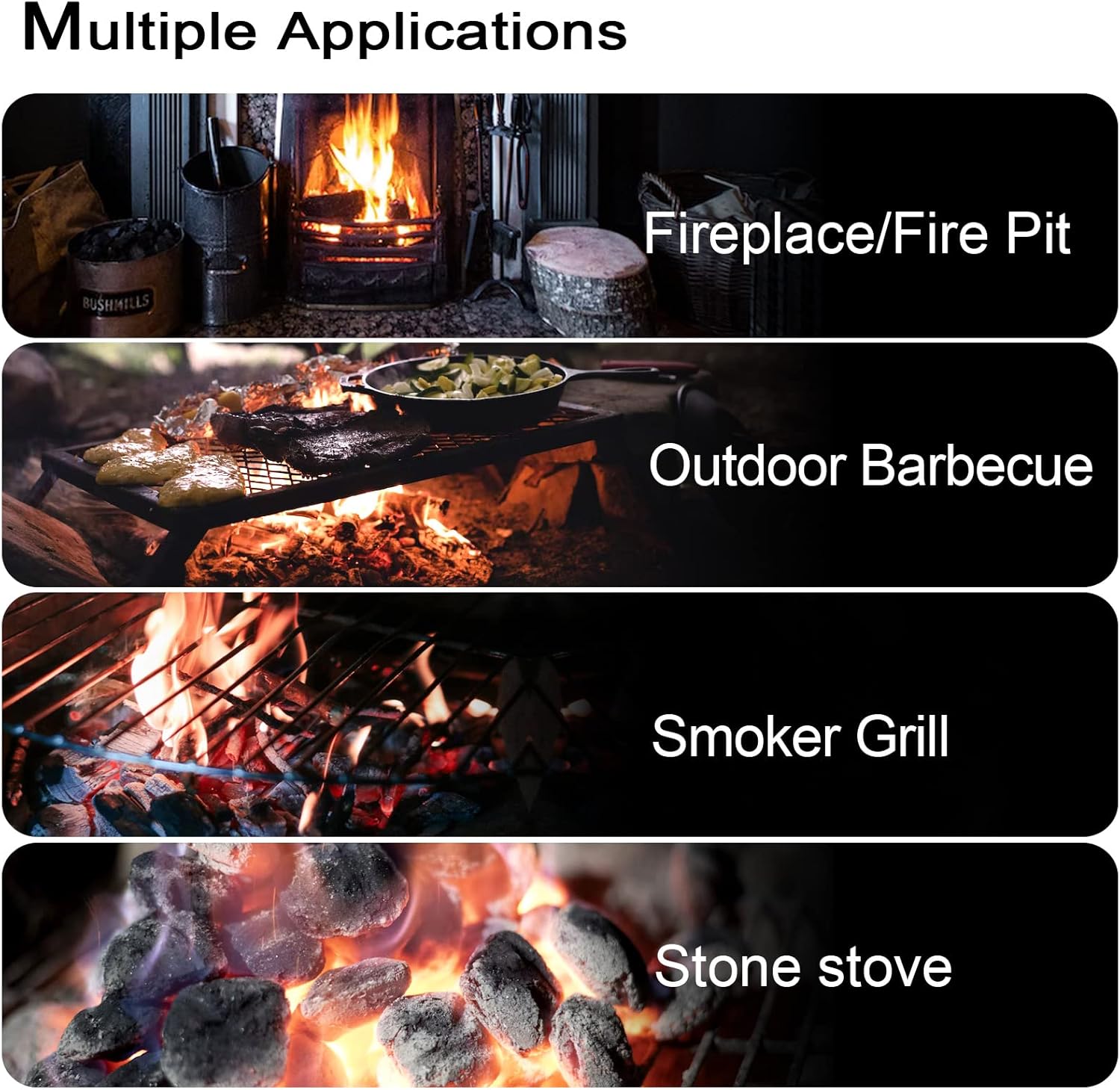 GGC Electric Charcoal Fire Starter Lighter for Big Green Egg Smokers BBQs Grills Wood Burning Fireplaces and Fire Pits(Meramic Core Material)