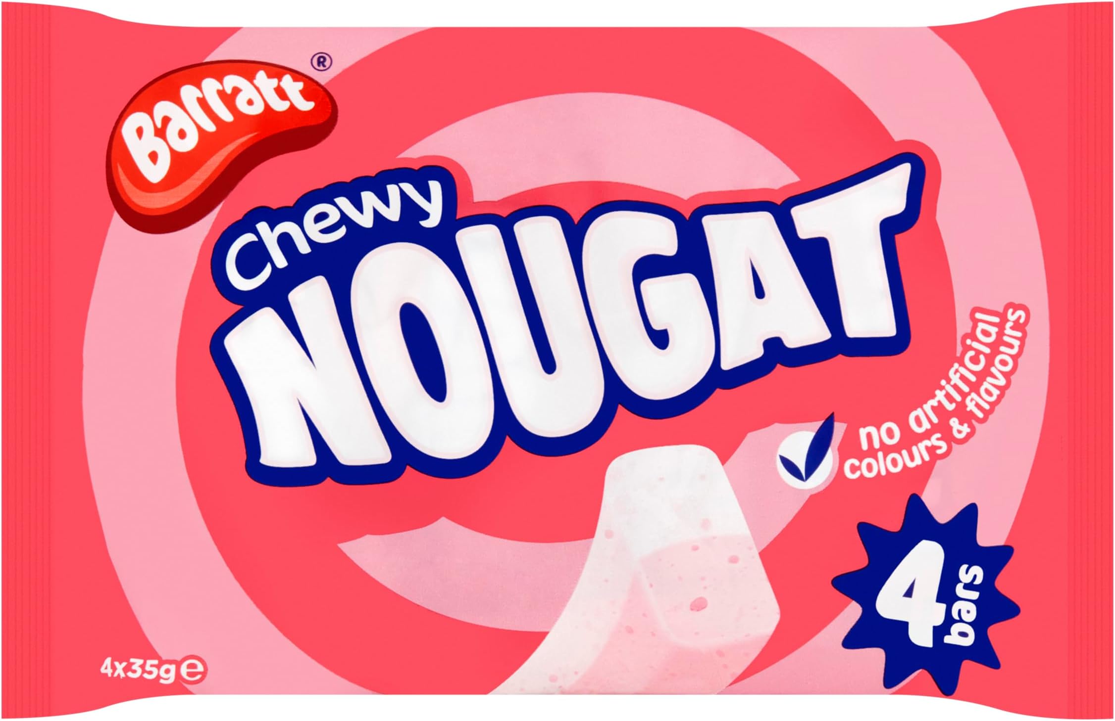 Barratt Chewy Nougat 4 x 35g Bars