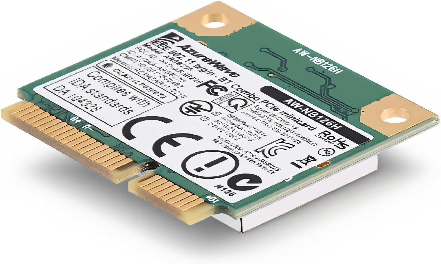 300 Mbps Bluetooth WIFI Card, 2 in 1 Wireless PCIE Network Card, 2.4G Bluetooth 4.0 Computer Network Adapters for PC/Laptop Mini PCI-E Card Slot