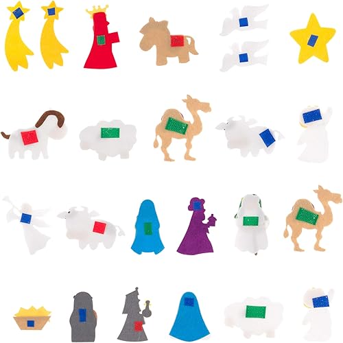 Miniatura 5 de Good Ruby Calendario de Adviento de fieltro para niños, cuenta regresiva para Navidad, calendarios de Navidad con bolsillos y 24 adornos temáticos