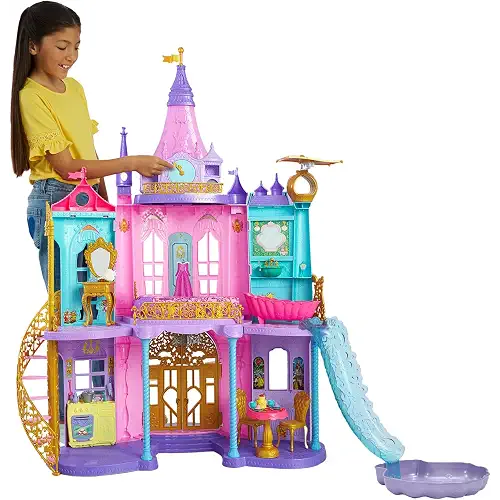 Mattel Disney Princess Super Castillo, 120 cm con Luces y Sonidos