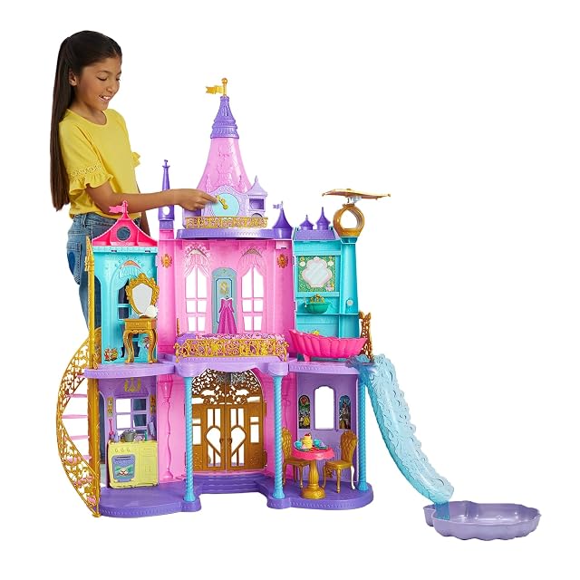 Mattel Disney Princess Castillo aventuras reales Casa de muñecas para princesas con dos pisos