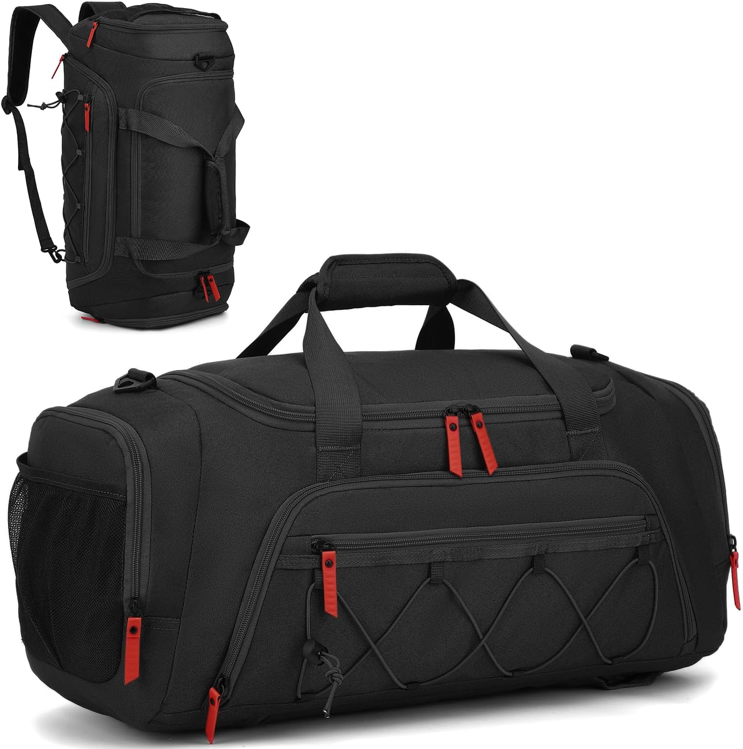 TAIHOYIN Travel Duffle Bag Backpack for Men, 40L Sports Gym Bag with Shoe Compartment & Wet Pocket, Carry on Duffel Holdall Bag Weekend Overnight Bags with Padded Straps for Women, Black TAIHOYIN Travel Duffle Bag Backpack for Men, 40L Sports Gym Bag with Shoe Compartment & Wet Pocket, Carry on Duffel Holdall Bag Weekend Overnight Bags with Padded Straps for Women, Black