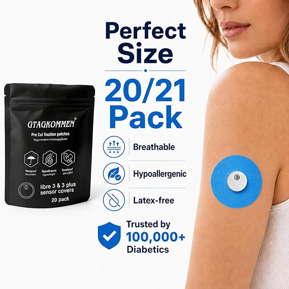 20pack Libre 3 Sensor Covers Waterproof,Libre 3 Plus Sensor Covers Black