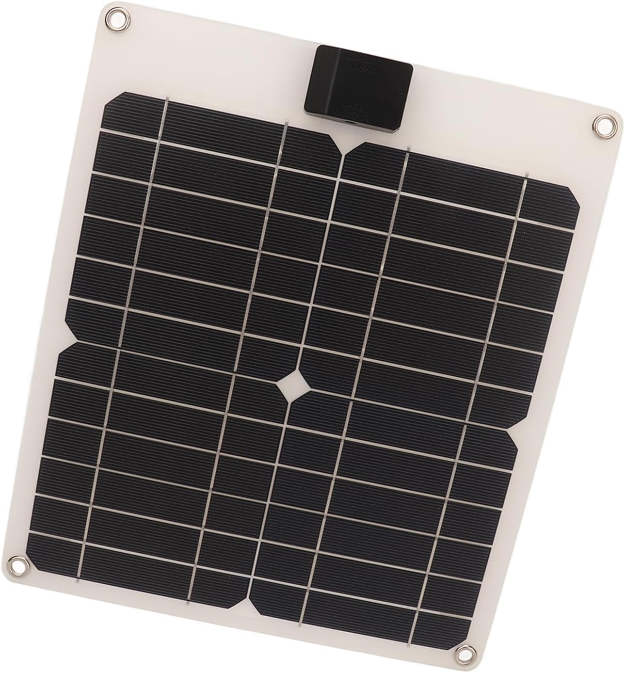 Solar Battery Charger, Solar Panels Solar Car Battery Charger with and Shockabsorbing Capabilities 15W Solar Battery Charger Kit for Motorcycles, Boats, or RVs (White)