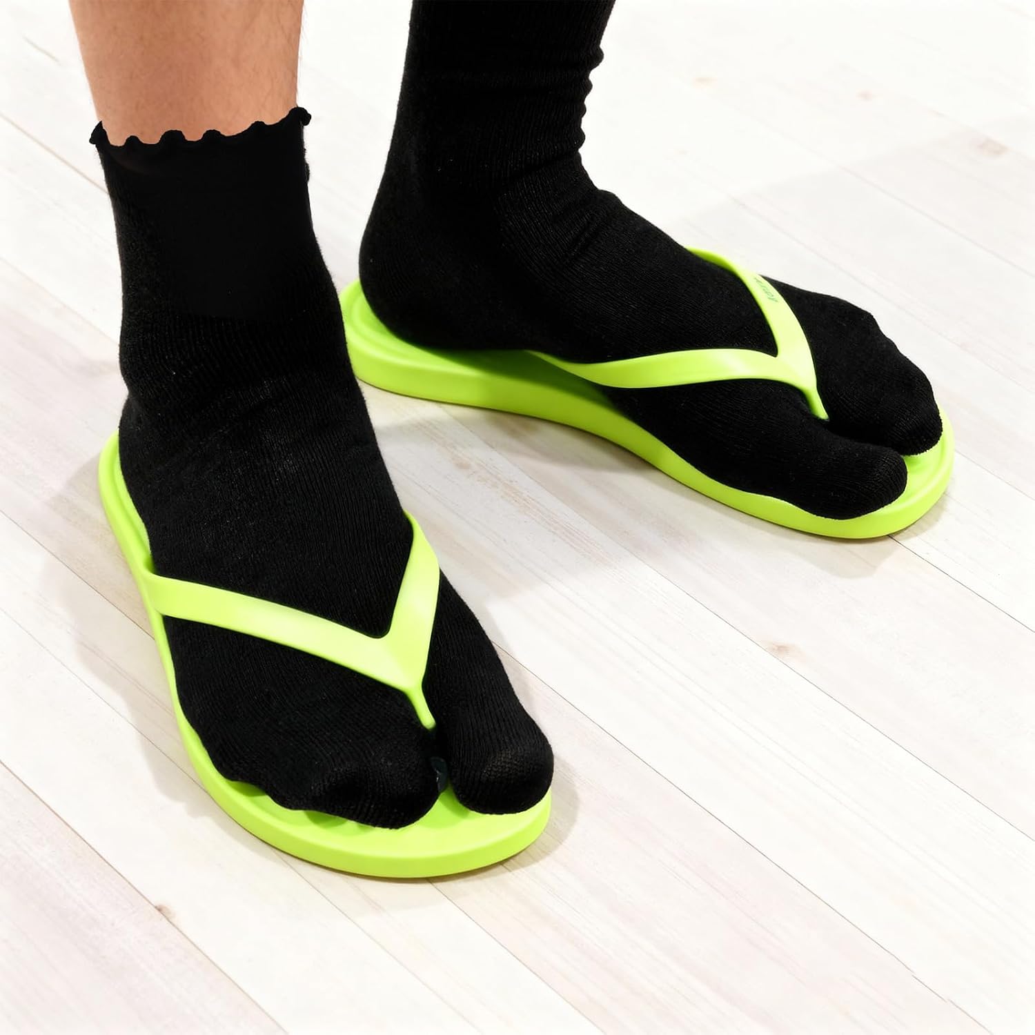 Tabi Socks, 4 Pairs Cotton Split Toe Socks Elastic Flip Flop Sock for Women Men Unisex