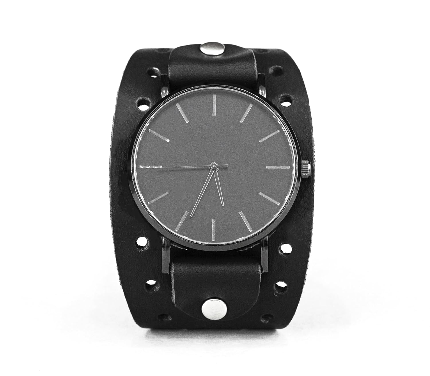 wide Leather watch cuff band for men or women for lug 10mm - 30mm, Handmade UA 5346