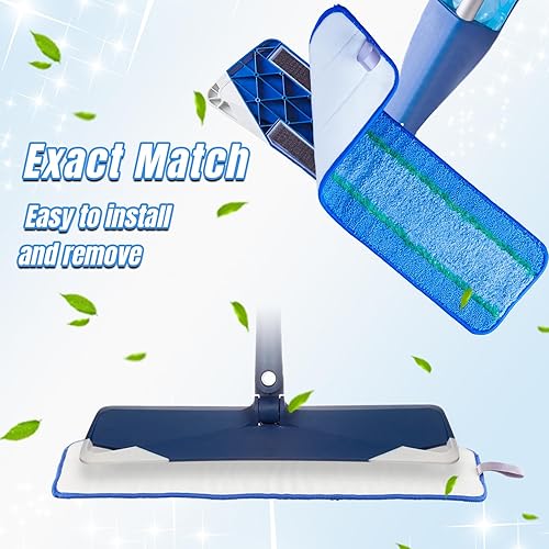 Miniatura 5 de Paquete de 3 almohadillas de limpieza profunda para limpiador de pisos de madera dura Bona, almohadillas lavables y reutilizables para la familia