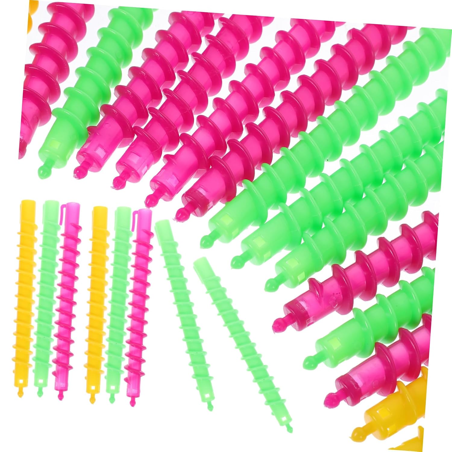 100pcs Perm Bar Steel Perm Equipment Perm Rods Large Overnight Spiral Curlers Spiral Perm Rods Thick Curling Hairstyling Flex Rods for Perms Spiral Hair Curlers Curls and Salon Abs