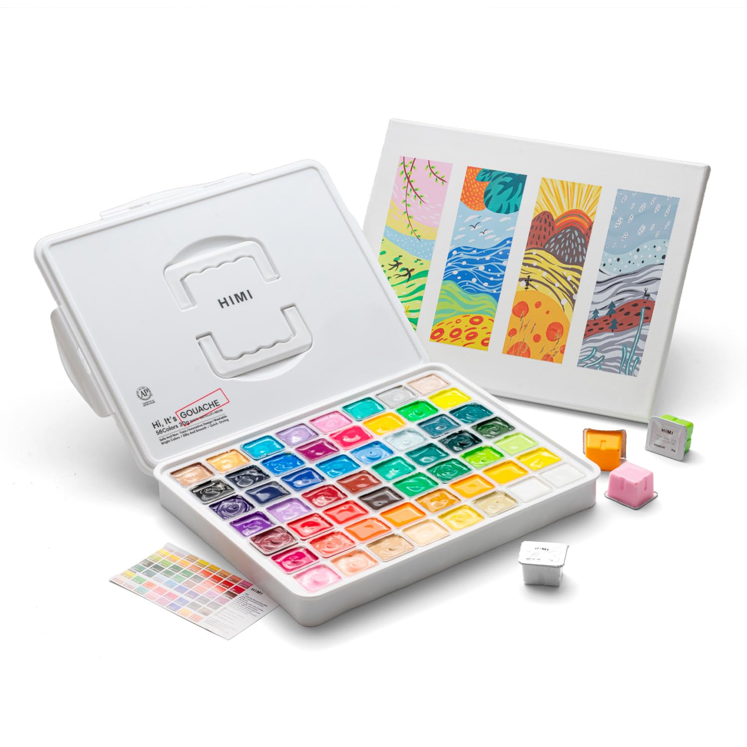 HIMI Gouache Paint Set, 56 Colors x 30g, Unique Jelly Cup Design in a Carry Bag, Perfect for Artists, Opaque Gouache Art S... - Review, Price and Buying Guide