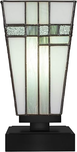 Vista 32 de Toltec Lighting Luna - Lámpara de mesa con 1 luz en negro mate (52-MB-531)