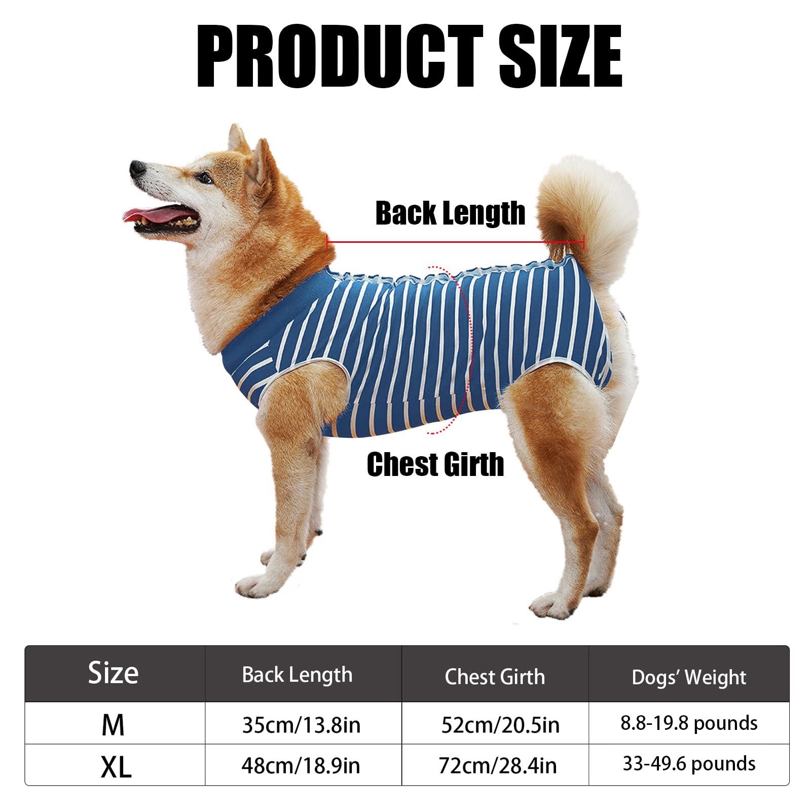 Tutina Post-operatoria Per Cani - Comoda E Protettiva Per Recupero Chirurgico, Taglia M - Foto 13