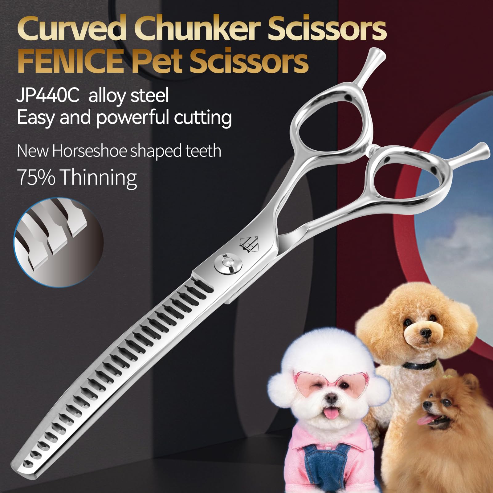 Amazon.com : FENICE Professional Pet Grooming Scissors, JP440C