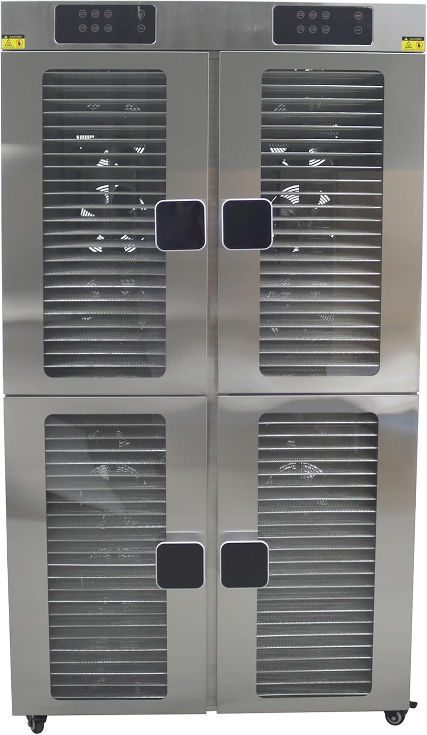 Food Dehydrator Fruit Vegetable Dryer Machine Commercial 96 Layers Four-door 220V for Drying Stainless Steel 7200W Adjustable Temperature 30-90 ℃ Time limit 0-24Hour