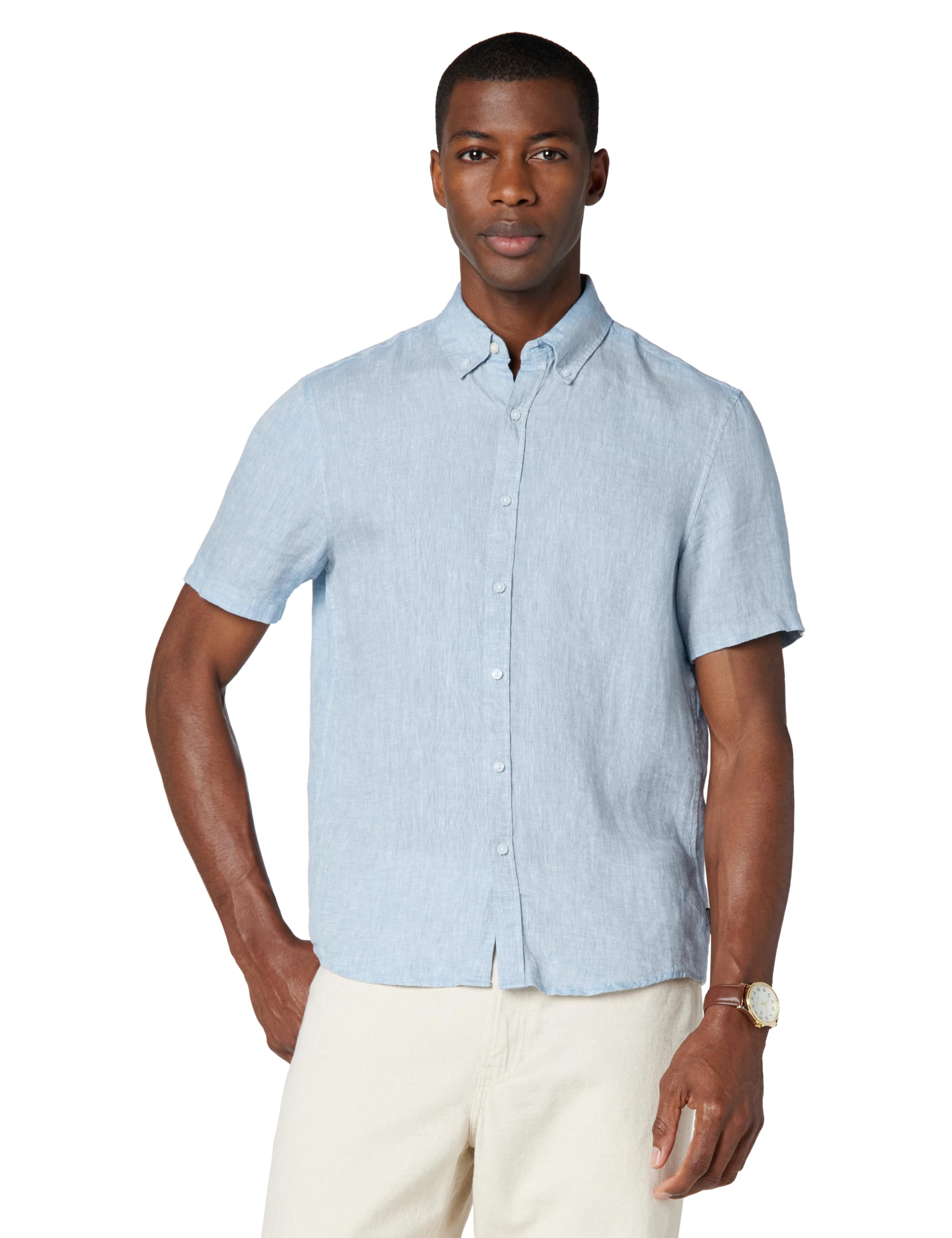 Men's Short Sleeve Linen Shirt