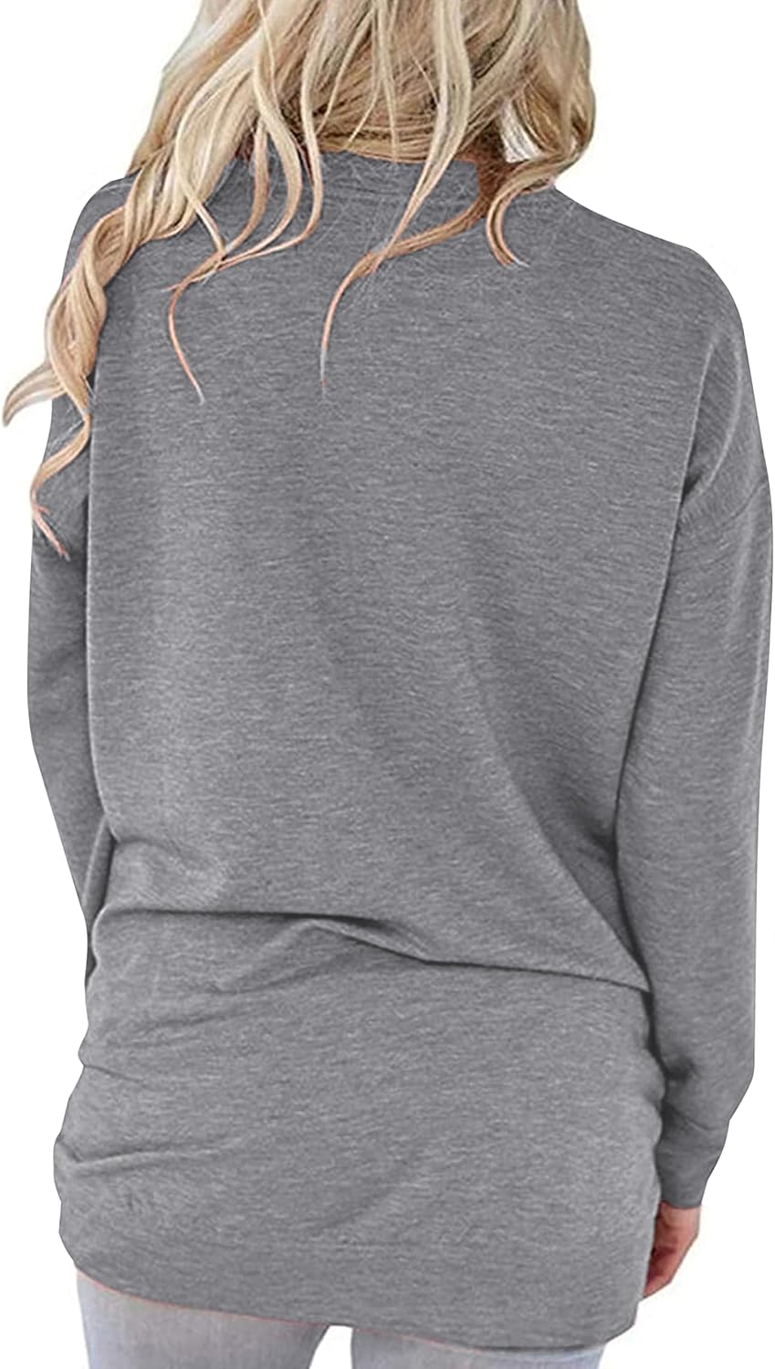 Hount Womens Casual Loose Fit Shirts Long Sleeve Comfy T-Shirts Pullover Sweatshirts With Pockets - Image 4