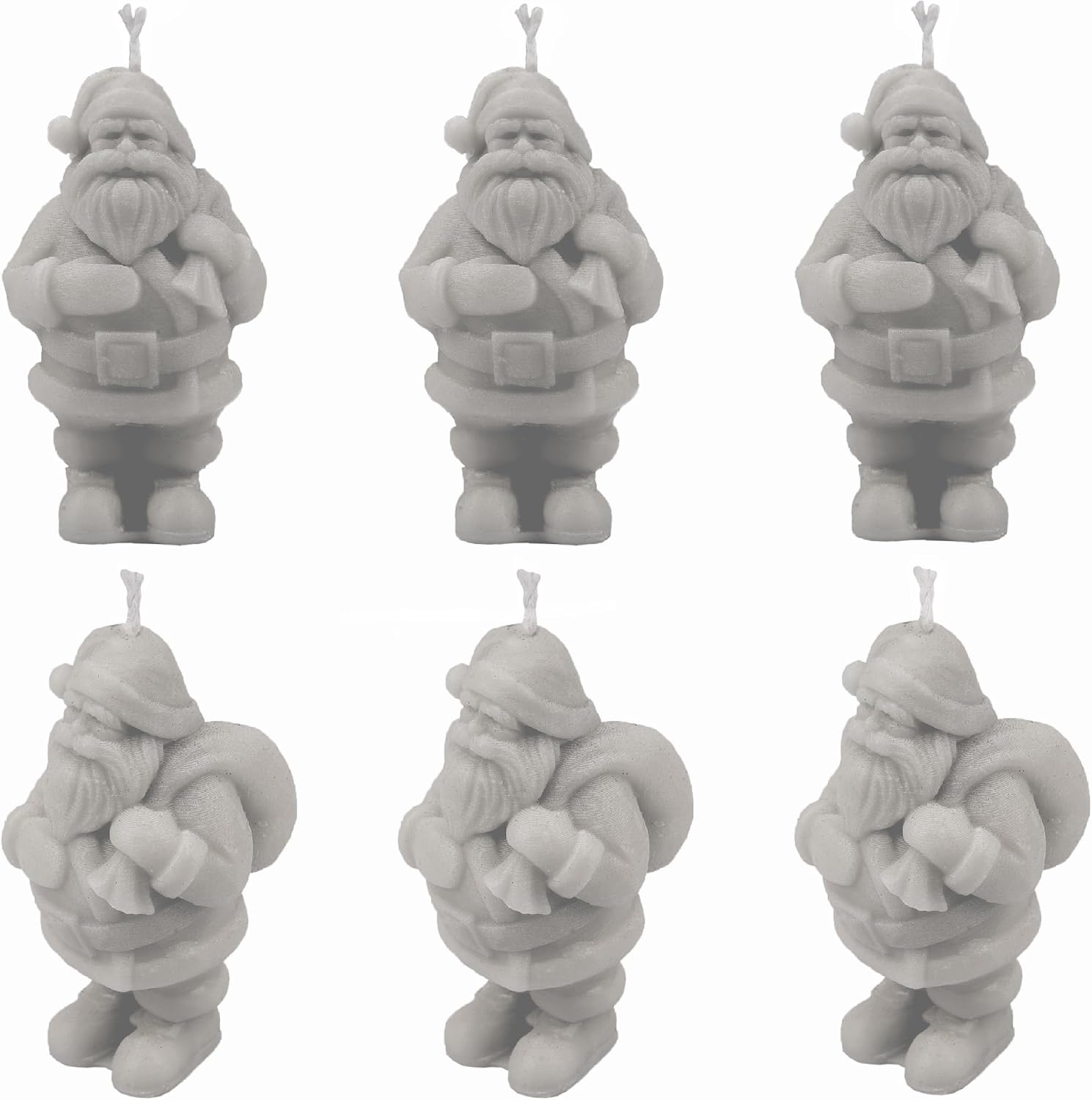 Blessfull Healing Green Color Santa Claus Shape Soy Wax Candle for Home Decoration Wedding Christmas Birthday Valentine's Day