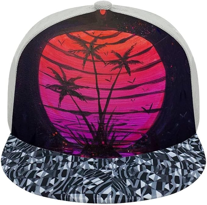 Amazon Co Jp キャップ メンズ 大きいサイズ 帽子 椰子の木 夕暮れ 月 南国風景 専門機関upf50 測定済み キャップメンズ 深め 紫外線対策 日よけ 型崩れない シンプル 人気 おしゃれ かっこいい 野球帽 登山 釣り アウトドアなどに 調整可能 男女兼用 ファッション