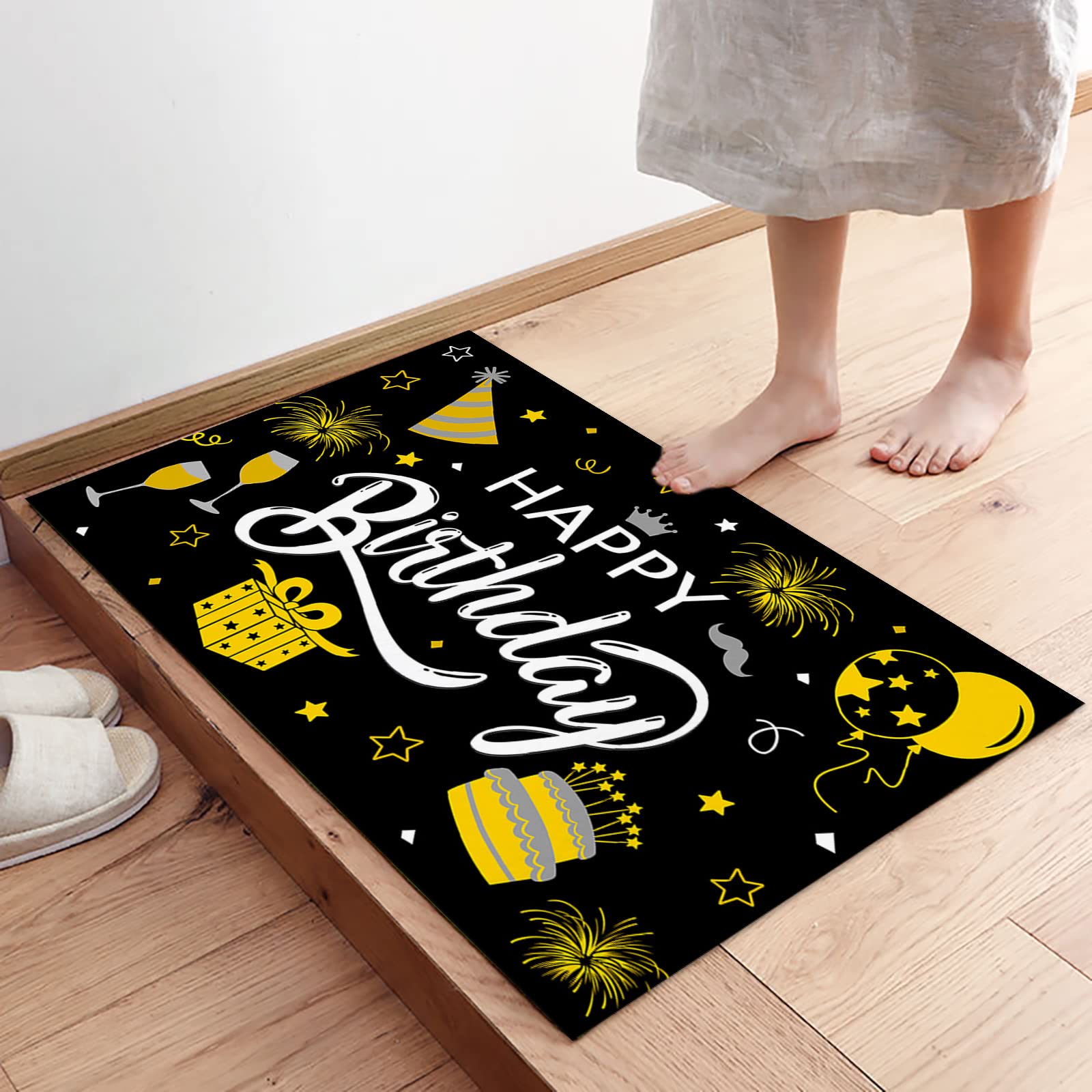 Amazon.com: Happy Birthday Door Mat, Non Slip Bathroom Rugs