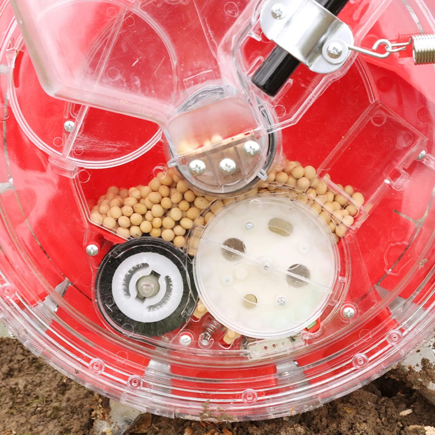 Adjustable Hand Push Garden Seeder - 9-Hole Corn, Soybean, Peanut & Cotton Planter for Efficient Seed Planting with Customizable Seeding Distance