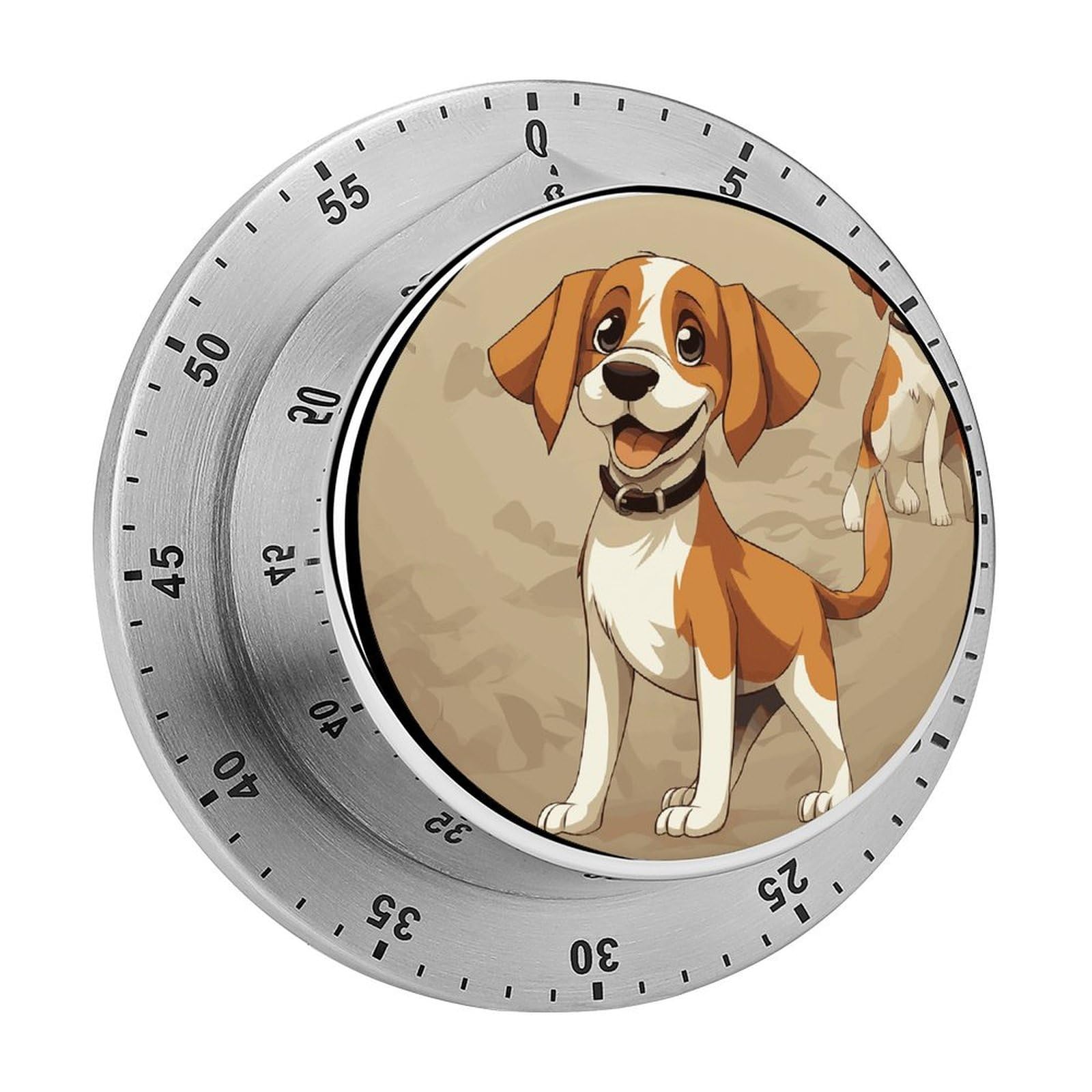Temporizador de cocina mecánico de 60 minutos con diseño de perro Beagle y alarma fuerte