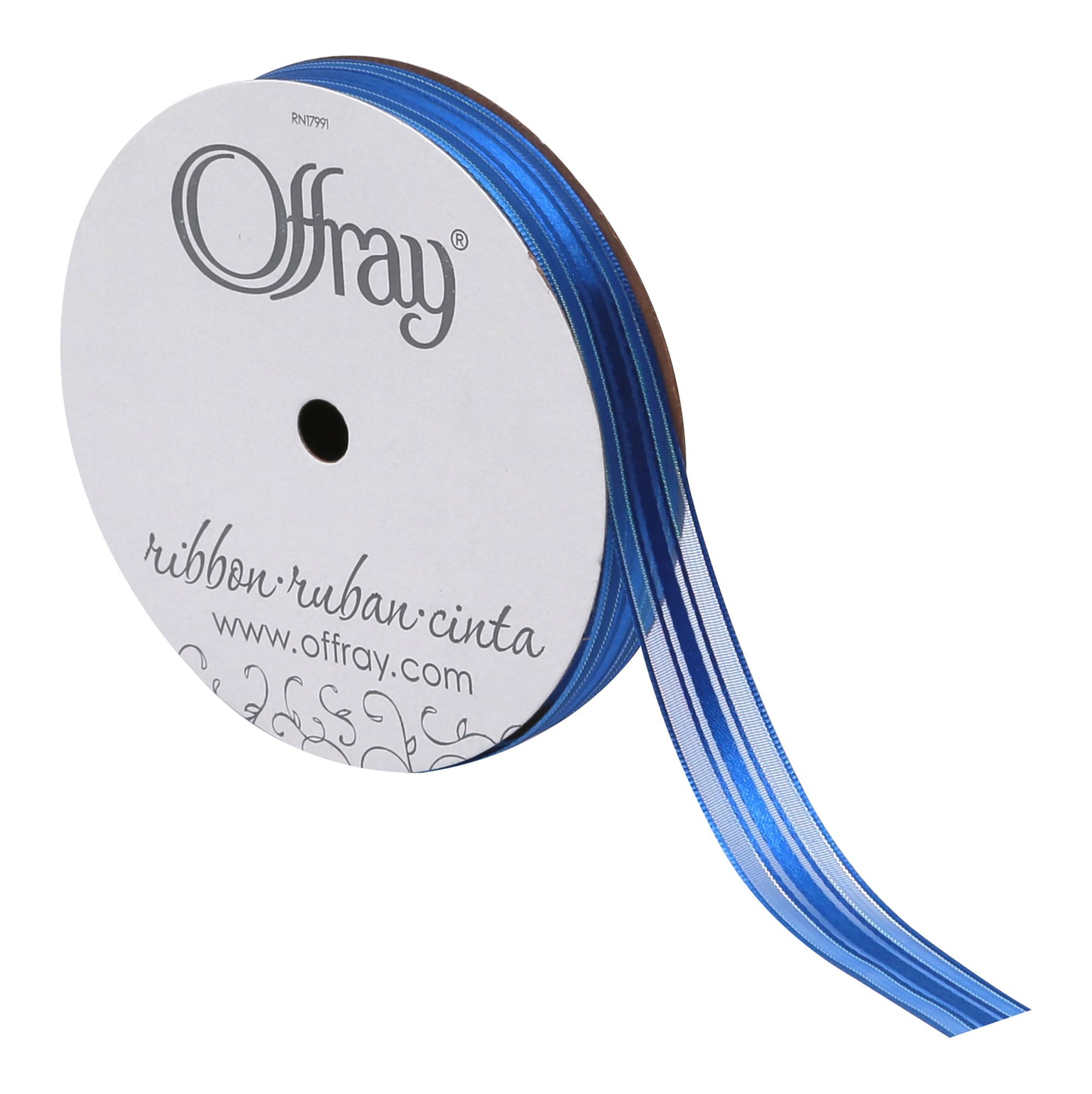 Ruban bleu roi Offray Veronica 25 m pour vos décorations de mariage et fête