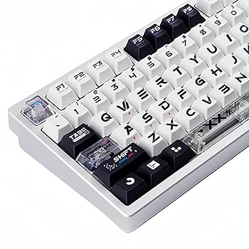 Amazon.co.jp: ブラックオンホワイト PBT キーキャップセット