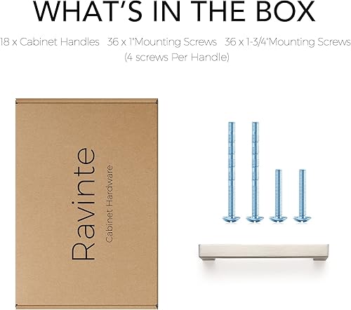 Vista 19 de Ravinte Paquete de 25 manijas cuadradas de gabinete de 4 pulgadas, color negro mate, tiradores de cajones, manijas de accesorios de cocina