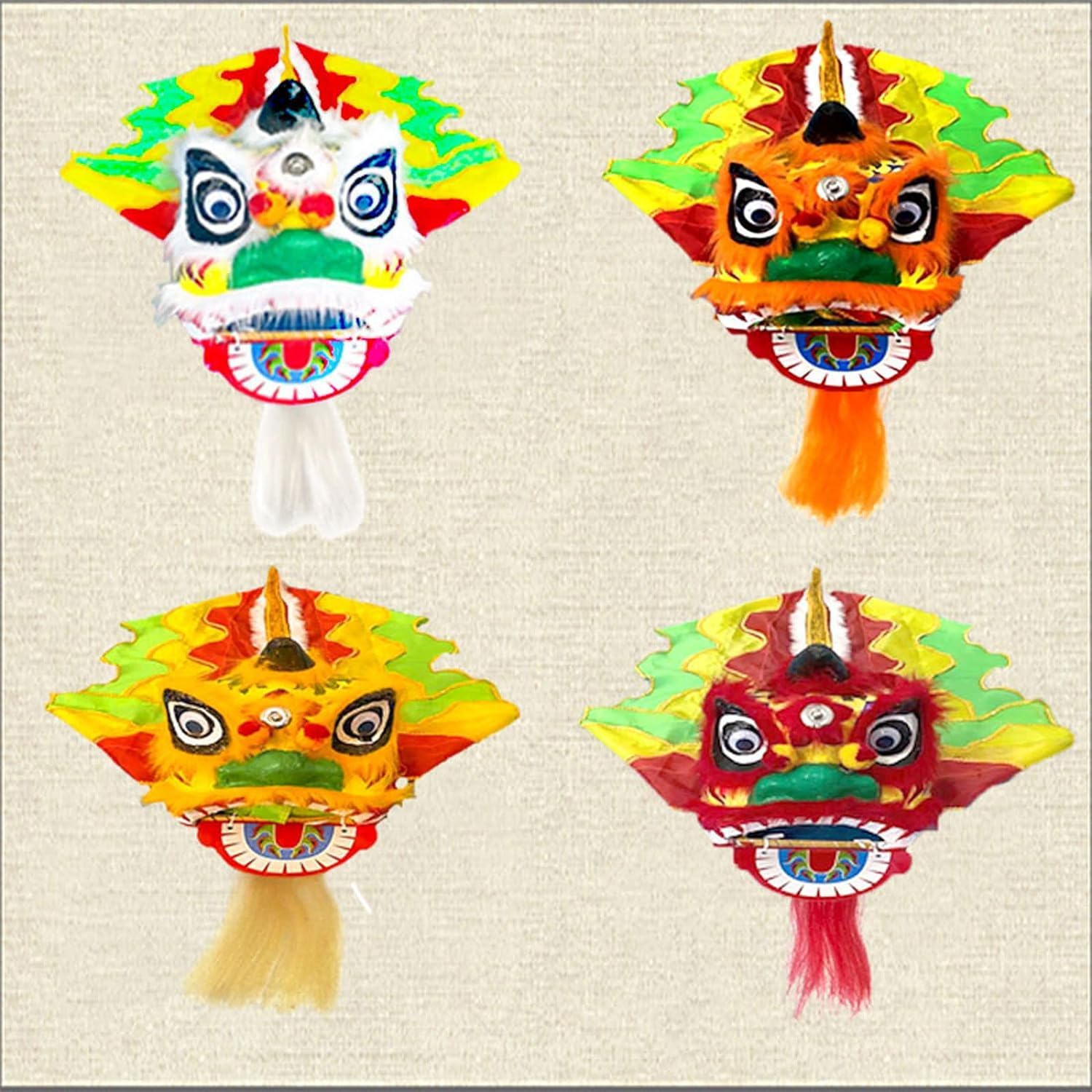 Drachentanz Löwentanz Requisiten Performance Chinesischer Drachentanz, Löwentanzkopf, 8-Zoll-Löwenkopfanzug, Requisiten Für Volksaufführungen, Gongs Und Trommeln, Kunsthandwerk Chinesischen Maskottche