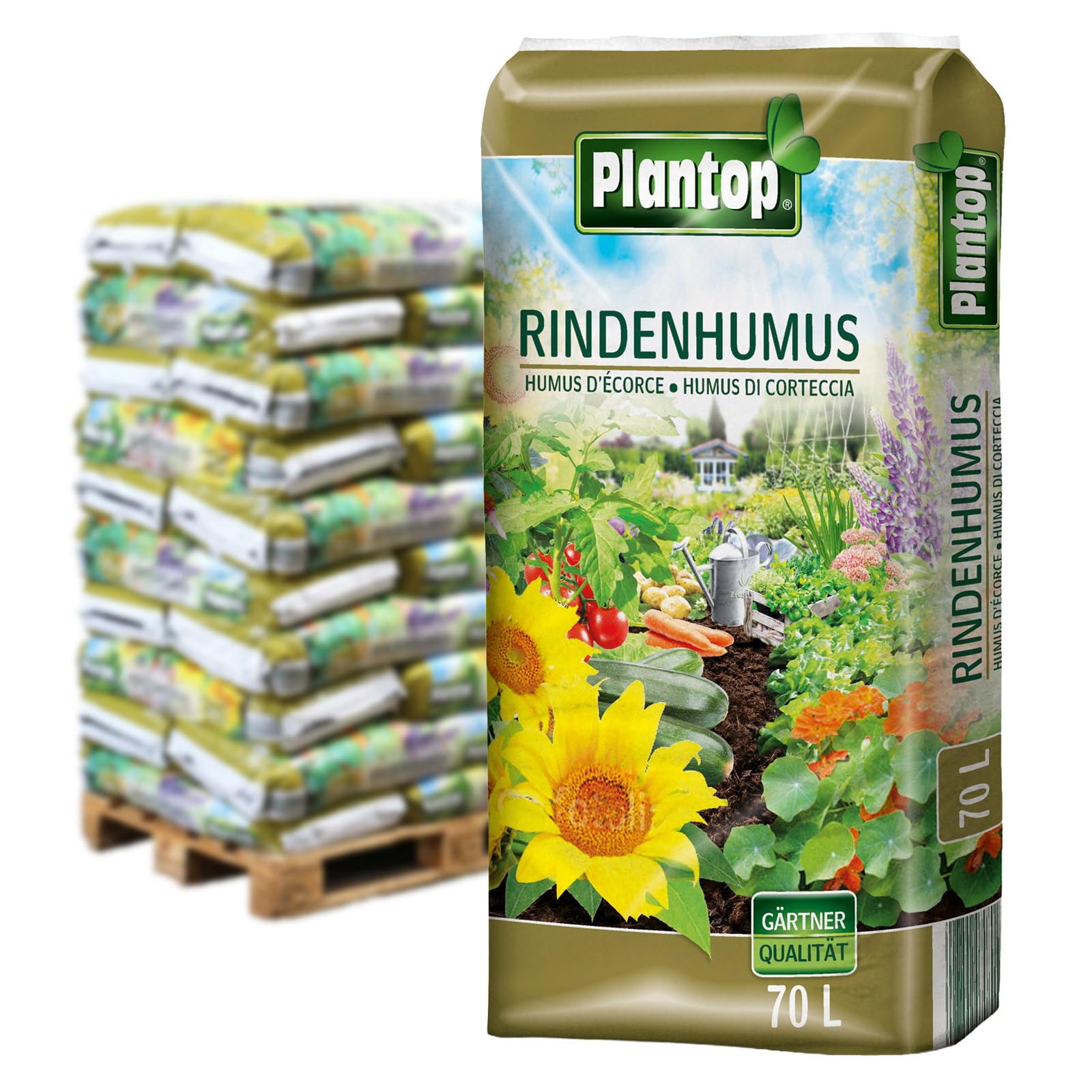 Plantop Rindenhumus, 2100l, 30 Sack á 70l