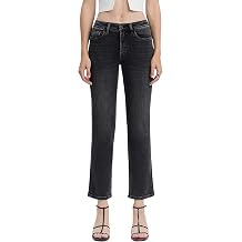 Flying Monkey Women's High Rise Ankle Straight Jeans