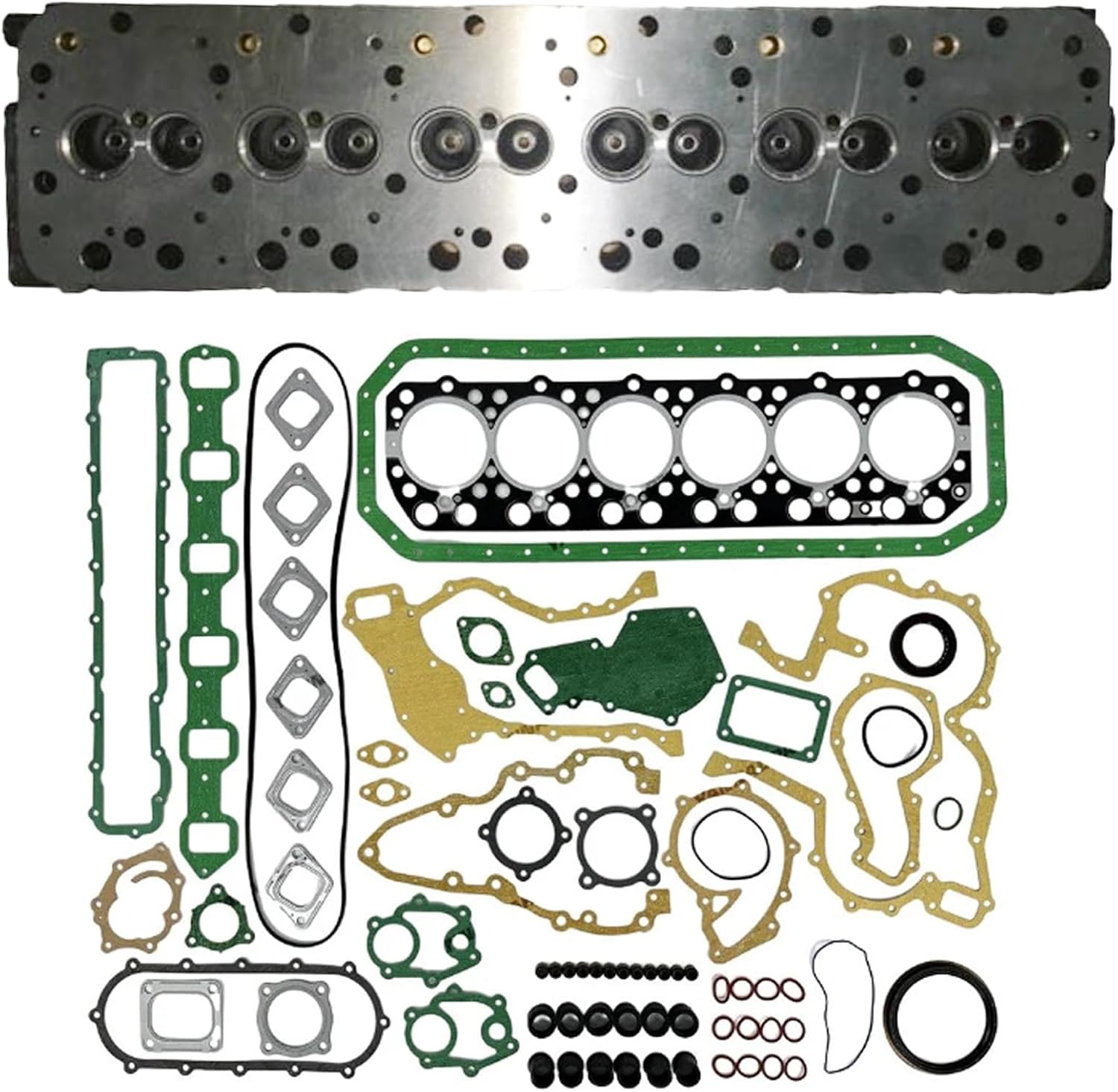 Cylinder Head Compatible for Nissan FE6 Engine (Bare Cylinder Head with gasket set, 12V)