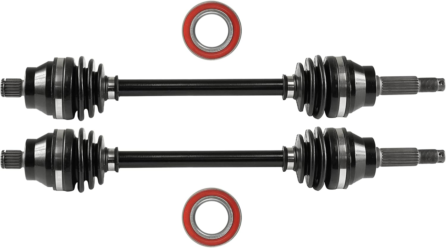 Caltric Rear Left and Right Cv Joint Axle with Bearing Compatible with Polaris Hawkeye 300 2X4 4X4 2006-2011
